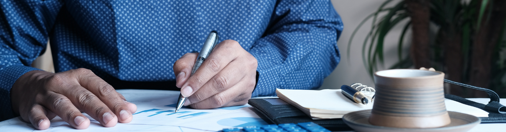 Man writing on paper